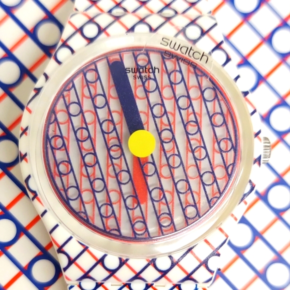 Swatch Watch DUET IN BLUE & RED GZ298S Numbered Edition Designed By Sigrid Calon - Picture 1 of 16